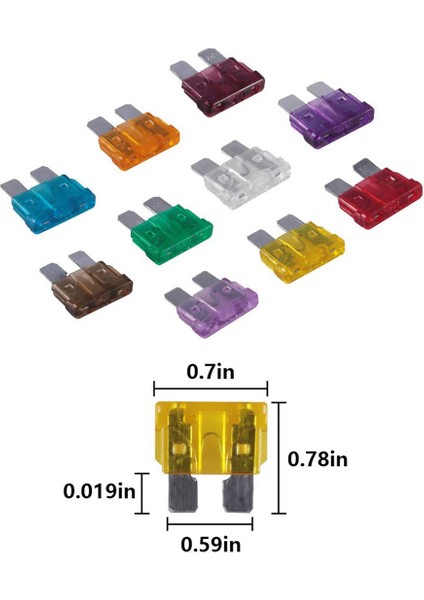 100 Adet Araba Kamyon Standart Sigorta (2A 3A 5A 7.5A 10A 15A 20A 25A 30A 35A) Çeşitli Sigorta Seti, Yedek Araba Rv Kamyon Suv (Yurt Dışından) fiyatları