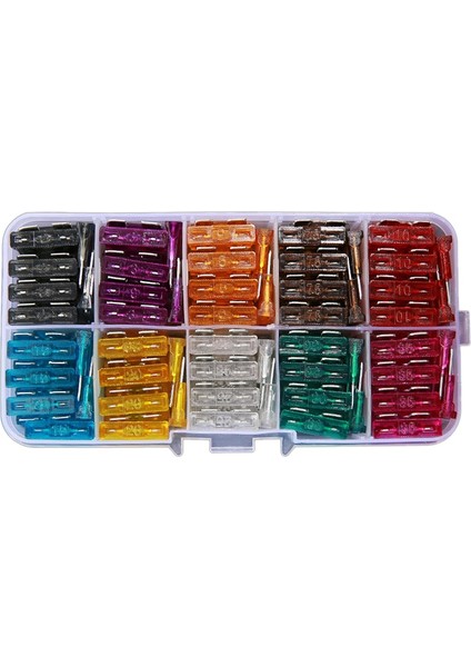 50 Adet Profil Küçük Boy Bıçak Tipi Araba Çeşitleri Seti 2.5/3/5/7.5/10/15/20/25/30/35A (Yurt Dışından)