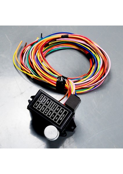 14 Yollu Kablolama Demeti Devre Kablolama Kiti Evrensel Sokak Çubuğu Kablo Demeti Otomatik Modifikasyon Devre 14 Sigorta Kiti (Yurt Dışından) fırsatları