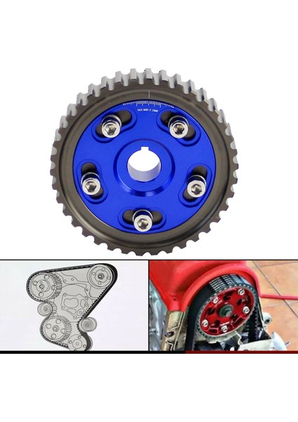 Honda Civic D15 D16 Sohc D-Serisi 88-00 Del Sol 93-97 Mavi Için Ayarlanabilir Kam Dişlileri Kasnak Zamanlama Dişlisi (Yurt Dışından)