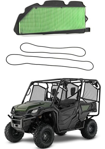 17215-HL4-A02 Atv Hava Temizleyici Filtre Elemanları Honda Pioneer 1000 2016-2021 Için Yıkayıcı ile Set (Yurt Dışından)