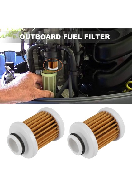 Adet 6D8-WS24A-00 Yakit Filtresi Yamaha F50-F115 Dıştan Takma Motor 40-115HP 30HP-115HP 4 Zamanlı Filtre 6D8-24563-00-00 (Yurt Dışından)