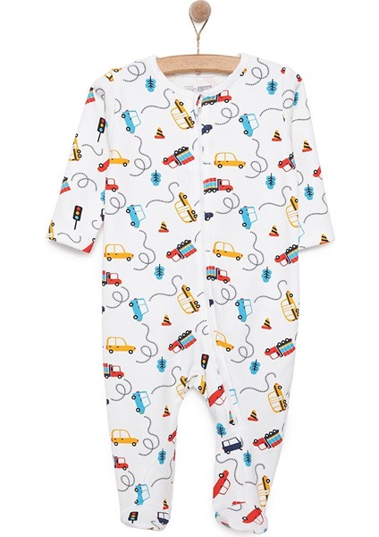 Yenidoğan Erkek Patikli Tulum Erkek Bebek