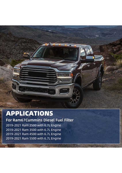 Adet Uyar 2019-2021 Ram 2500 3500 4500 6.7l Dizel Yakit Filtresi Kiti 68436631AA 68157291AA (Yurt Dışından)