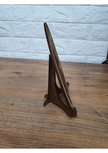 18,5 x 18,5 cm Ahşap Yakma Orman ve Göl Tablo