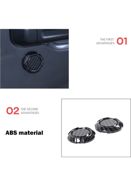 Suzuki Jimny 2018-2020 Araba Kapısı Anahtar Deliği Dekorasyon Kapağı Trim Kapı Kilidi Kapağı Karbon Fiber Dış Aksesuarlar (Yurt Dışından)