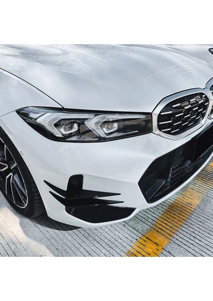 Araba Parlak Siyah Ön Tampon Yan Kanallar Splitter Spoiler Sis Lambası Hava Firar Trim Için Bmw G20 G21 Lcı M Spor 2023+ (Yurt Dışından)