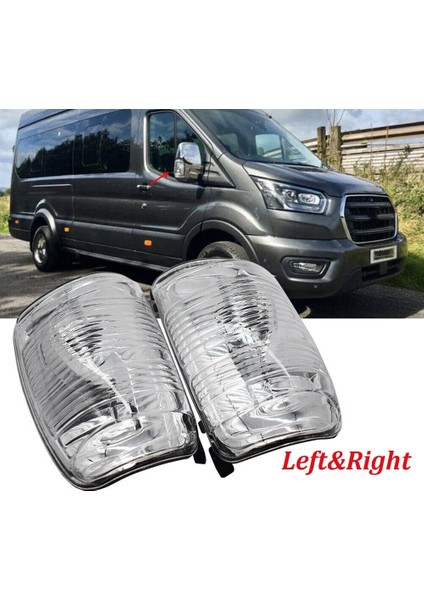Sol + Sağ Yan Ayna Dönüş Sinyal Işığı Lens Konut Gösterge Kapağı 2015-2021 Ford Transit 150 250 350 Kargo Van (Yurt Dışından) modelleri