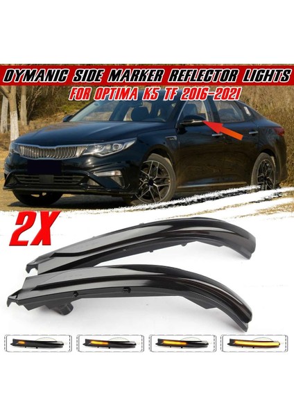 Araba LED Dinamik Yan Dikiz Aynası Işık Dönüş Sinyal Işığı Kia Optima K5 Tf 2016-2021 (Yurt Dışından) fiyatları