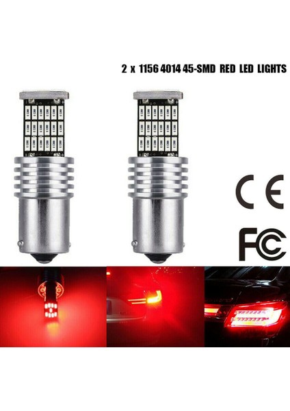 2 x 1156 Kırmızı 7506 P21W LED Ampuller BA15S Yedekleme Geri Vites Kuyruk Dönüş Sinyal Lambaları (Yurt Dışından) fiyatları