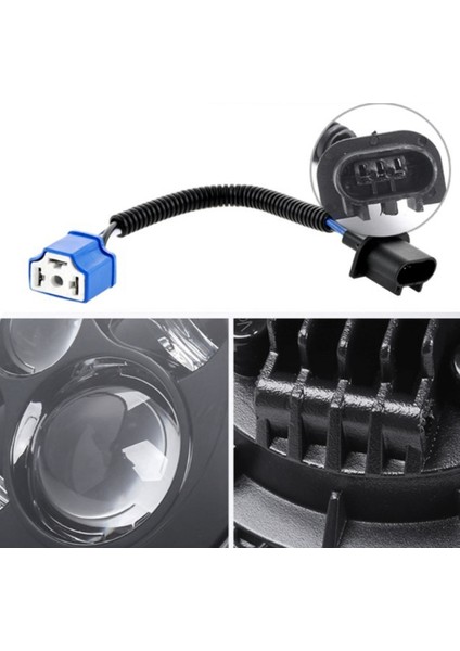 Siyah Arka Plan 7 Inç LED Farlar Yuvarlak Farlar Otomotiv Malzemeleri Çoban Için LED Farlar (Yurt Dışından) fırsatları