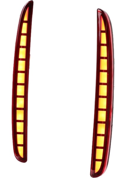 2 Adet Honda Civic Hatchback 2016 2017 2018 Çok Işlevli LED Arka Tampon Işığı Arka Sis Lambası Otomatik Ampul Fren Lambası Reflektörü (3 Işlev) (Yurt Dışından)