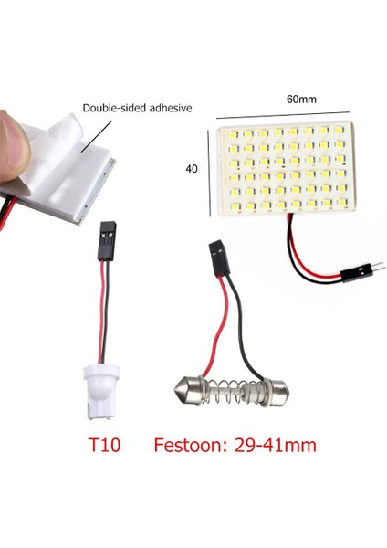 48 Smd Cob LED T10 4W 12V Beyaz Işık Araba Iç Panel Işıkları Tavan Lambası Ampulü (Yurt Dışından) modelleri