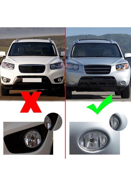Araba Ön Sağ Tampon Sis Farları Montaj Sis Lambası Ampul ile Hyundai Santa Fe 2007 2008 2009 (Yurt Dışından) fırsatları