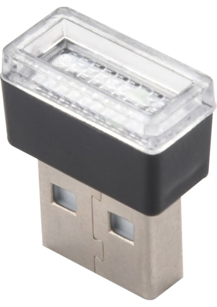 Mini Taşınabilir Mini USB LED Araba Işık Araç Içi USB Atmosfer Işığı Tak ve Çalıştır Dekoratif Işık Acil Aydınlatma Pc Araba Ürünleri Buz Mavisi (Yurt Dışından)