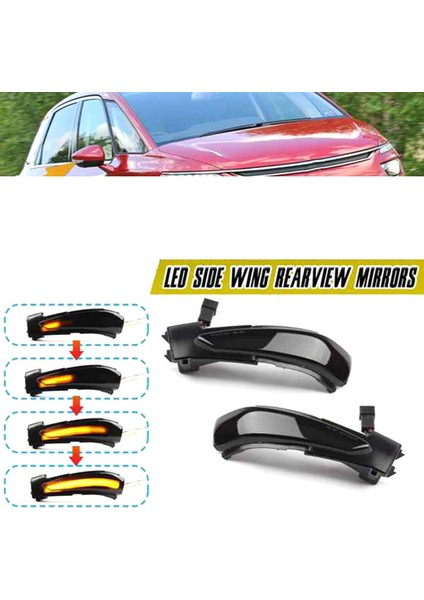 Dinamik LED Dönüş Sinyal Işığı Dikiz Aynası Gösterge Işığı Peugeot 508 Citroen C4 Picasso Ds5 2011-2018 (Yurt Dışından) fiyatları