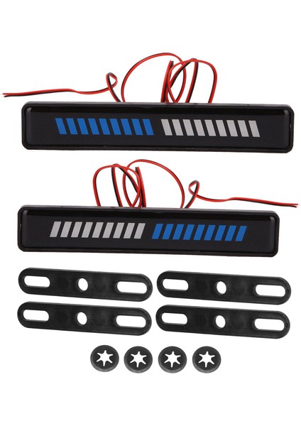 Çift Mavi + Beyaz Işık LED Ön Sinyal Işık Ön Izgara Ön Tampon Izgaraları Işıkları Lambalar Bmw Ford Aksesuarları Için (Yurt Dışından)