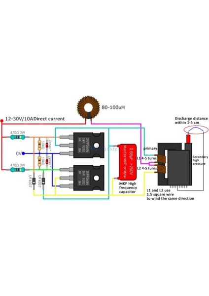 250W 15A DC12-30V Zvs Tesla Bobini Flyback Sürücü/ateşleme Bobini/ Sgtc/fanlı Marx Jeneratör (Yurt Dışından)