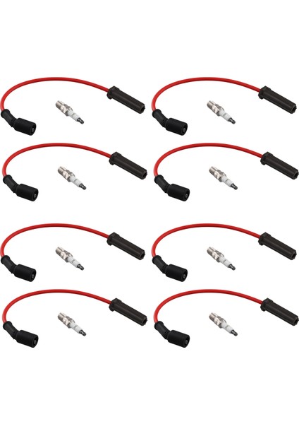 Chevrolet Gmc Cadillac Hummer 5.3l 6.0l V8 9748HH Için 8x Buji ve 8x Ateşleme Kabloları (Yurt Dışından) fiyatları