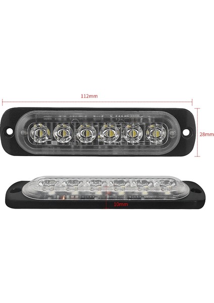 12V-24V 6led Işık Flaş Acil Durum Araba Araç Uyarı Strobu Mavi ve Kırmızı Yanıp Sönen (Yurt Dışından) modelleri