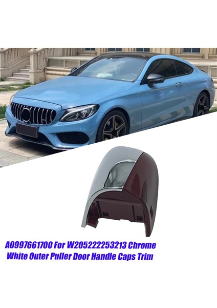 Sol Ön Kapı Kolu Kapakları Trim Krom Kapak A0997661700 Mercedes-Benz C-Class W205 S205 W222 W213 C253 2015-2021 B (Yurt Dışından)