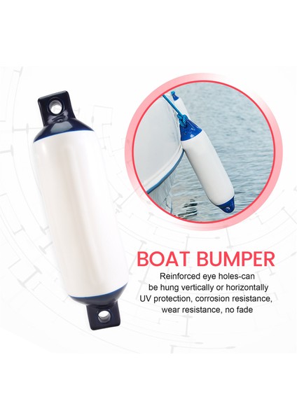 Adet Şişme Bot Çamurluk Pvc Tekne Çapa Tampon Deniz Tekne Çamurluk Tekne, Yelkenli, Cuddy Vb (4.5X16 Inç) (Yurt Dışından) indirimleri