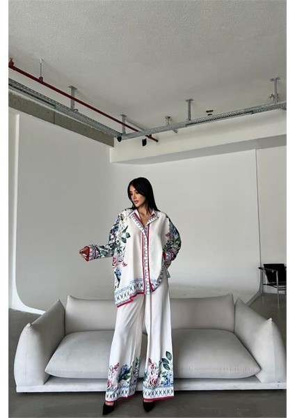 Dipmoda Kadın Jessica Kumaş Pantolon Gömlek Ikili Takım DPMS42100