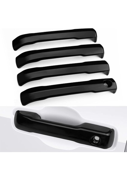 Toyota Tundra 2022-2023 Aksesuarları Için Araba Dış Kapı Kolu Kapak Trim Koruyucu - Piyano Siyahı (Yurt Dışından) fiyatları