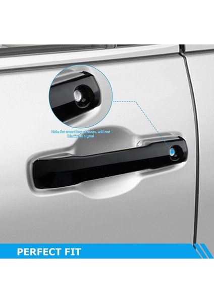 Toyota Tundra 2022-2023 Aksesuarları Için Araba Dış Kapı Kolu Kapak Trim Koruyucu - Piyano Siyahı (Yurt Dışından) modelleri