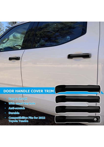 Toyota Tundra 2022-2023 Aksesuarları Için Araba Dış Kapı Kolu Kapak Trim Koruyucu - Piyano Siyahı (Yurt Dışından) indirimleri