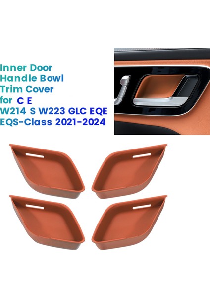 4 Adet Iç Kapı Kolu Kase Kapağı Döşemesi Mercedes Benz Ce W214 S W223 Glc Eqe Eqs-Sınıfı 2021-2024 Iç Kalıplar (Yurt Dışından)