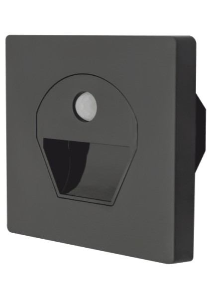 4 Adet Noas YL69 1522 1W Siyah Kasa Sensörlü Koridor Aydınlatması 3200K Gün Işığı