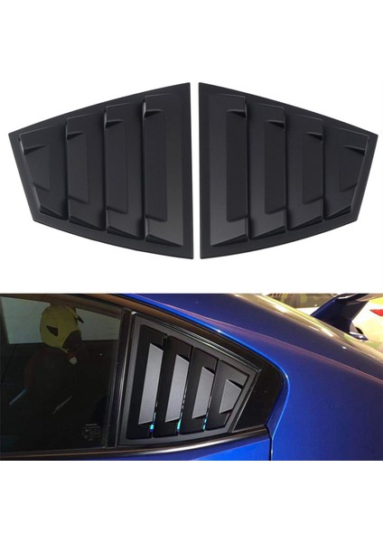 Mat Siyah Arka Yan Havalandırma Çeyrek Pencere Panjur Deklanşör Kapağı Trim Için Subaru Wrx /wrx Stı 2015-2021 (Yurt Dışından)