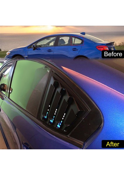 Mat Siyah Arka Yan Havalandırma Çeyrek Pencere Panjur Deklanşör Kapağı Trim Için Subaru Wrx /wrx Stı 2015-2021 (Yurt Dışından)