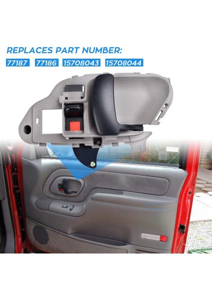 15708043 15708044 Kapı Kolları Iç Iç Gri Sol ve Sağ Çift Set Chevy Gmc Tahoe Yukon Için (Yurt Dışından)
