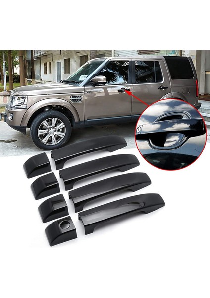 Araba Kapı Kolu Trim Parlak Siyah Dış Kapı Kolları Land Rover Range Vogue L322 2002-2012 Için Kapak (Yurt Dışından)