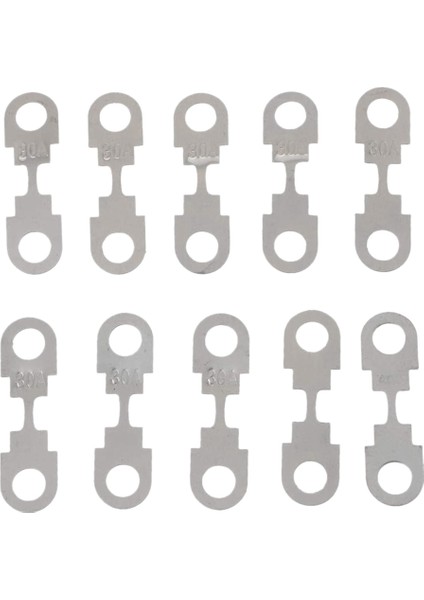 10 Adet Araba Düz Metal Sigorta Şeridi Skoda Ford 12V - 30A (Yurt Dışından)