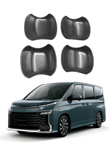 Toyota Voxy Noah R90 2022 Araba Kapı Kase Dekorasyon Kapağı Trim Abs Için 4 Adet Karbon Fiber (Yurt Dışından)