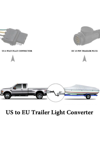 Römork Konektörü Abd 4 Pimli Düz Fişten Avrupa 7 Pimli Konektöre 4 Ila 7 Römork Işığı Dönüştürücü Devre Adaptörü (Yurt Dışından) modelleri