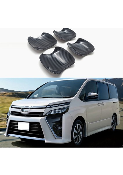 Toyota Voxy Noah R90 2022 Araba Kapı Kase Dekorasyon Kapağı Trim Abs Için 4 Adet Karbon Fiber (Yurt Dışından)