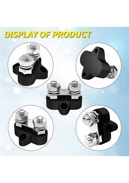 5/16 Inç Terminal Bloğu Saplamaları M8 48V Bağlantı Bloğu Bara Yalıtımlı Ağır Hizmet Tipi Güç Dağıtım Saplaması Siyah ve Kırmızı (Yurt Dışından) indirimleri