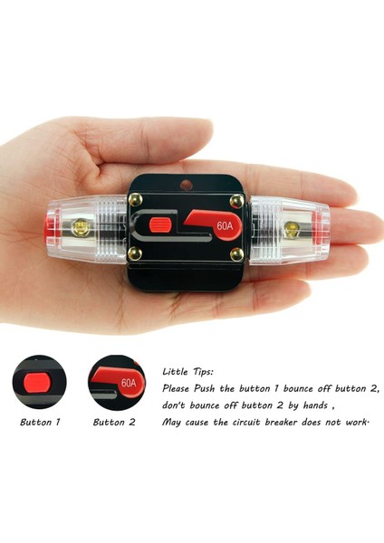 60A Devre Kesici Sigortaları 12-24V Sistem Koruması Araba Deniz Tekne Stereo Anahtarı Ses Invertörü Sistem Koruması (Yurt Dışından) modelleri