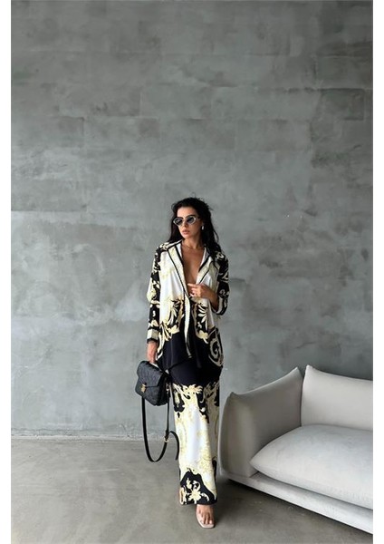 Dipmoda Kadın Jessica Kumaş Pantolon Gömlek Ikili Takım DPMS42100