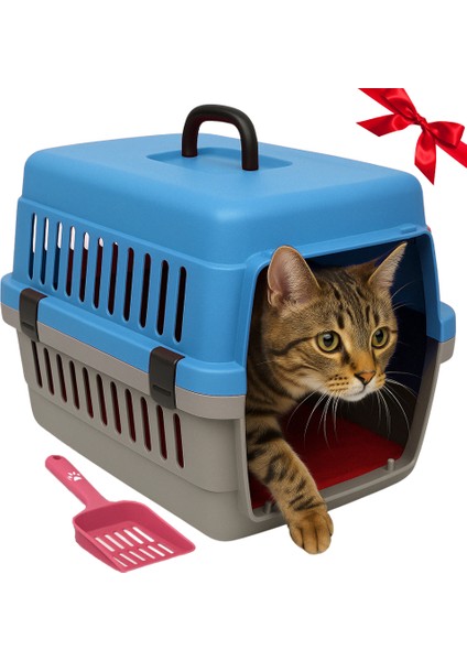 Kedi Köpek Evcil Hayvan Taşıma Kutusu Yumuşak Zeminli Portatif Seyahat Veteriner Uyumlu Hafif Evcil Hayvan Çantası Pratik Kullanımlı Evcil Hayvan Taşıyıcı 28X33X45 cm