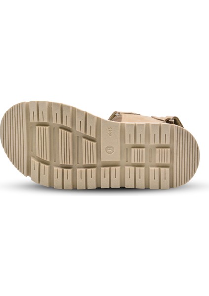 Santos Çift Cırtlı Deri Çocuk Sandalet Bej Rengi fırsatları