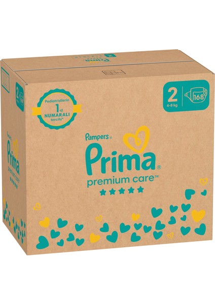 Bebek Bezi Premium Care 2 Numara 168 Adet Aylık Fırsat Paketi modelleri