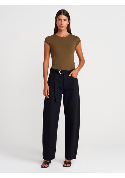 31779 Bisiklet Yaka Basic T-Shirt-Siyah fırsatları