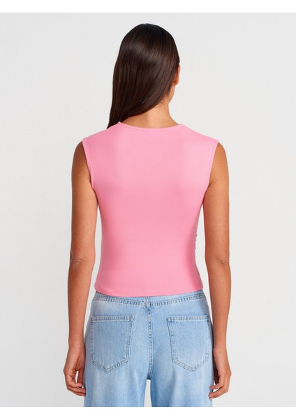 21054 Büzgülü Basic T-Shirt-Siyah fiyatları