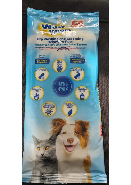 Pet Active Kedi Köpek Temizlemek İçin Islak Mendil 25 Adet fiyatları