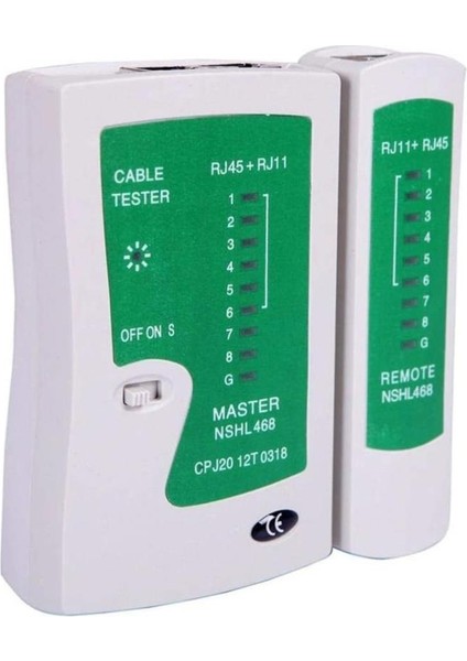RJ11 RJ45 Cat5 Network Kablo Tester Test Kontrol Bağlantı Cihazı Ledli